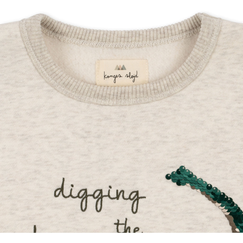 Sweatshirt mit Pailletten Lou 'Off White Melange' - The Little One • Family.Concept.Store.