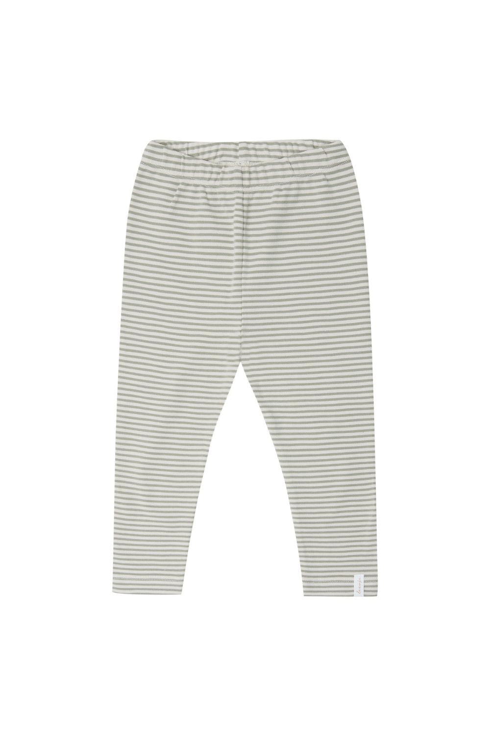 Jersey Leggings aus Bio-Baumwolle 'Green Stripes'