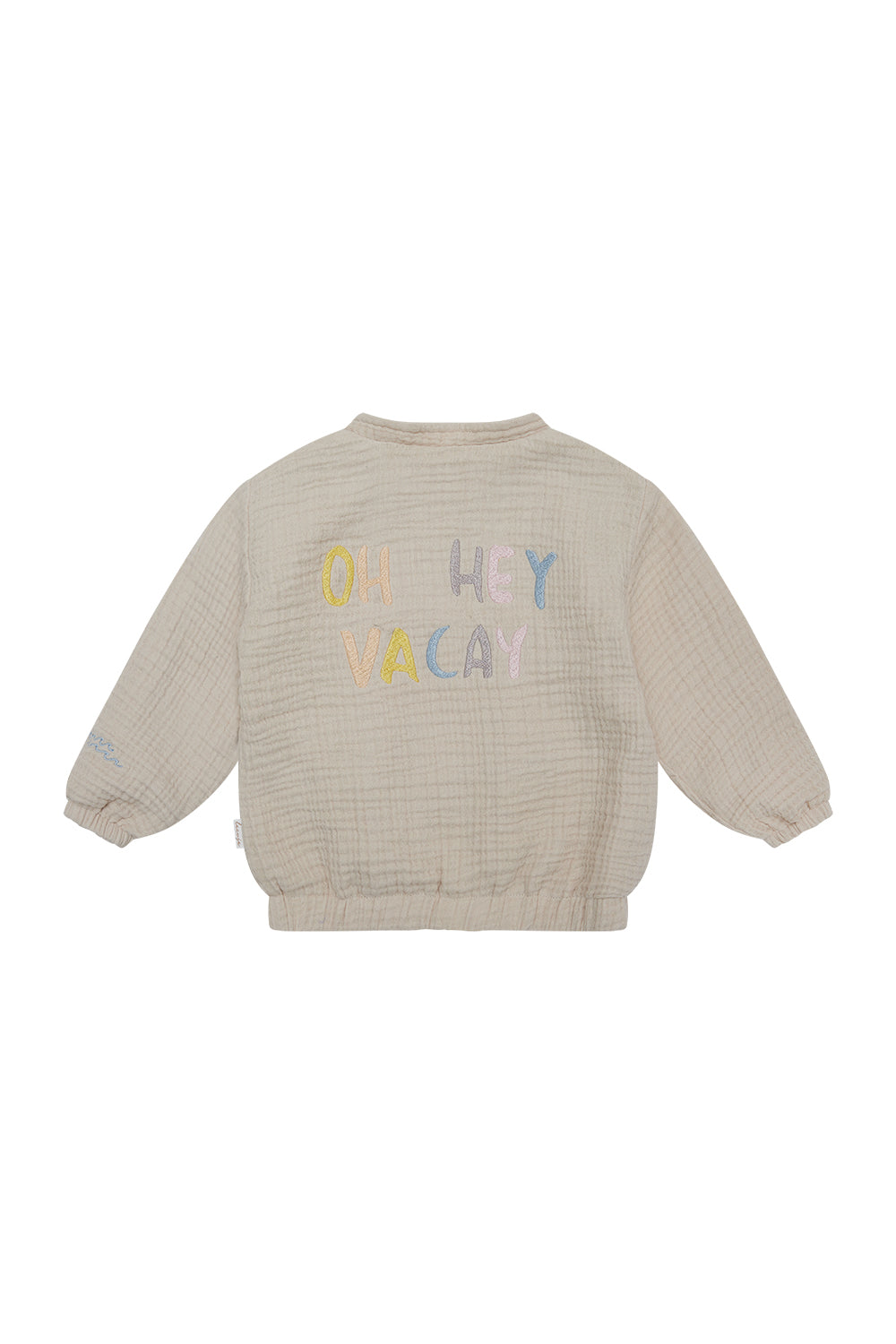Musselin Jacke 'Oh Hey Vacay' Beige