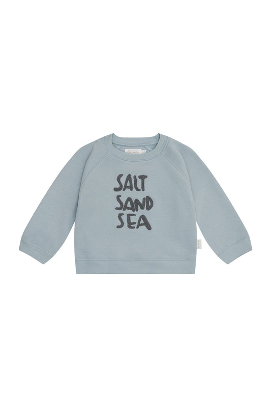 Oversized Sweatshirt 'Salt and Sea' Clear Blue