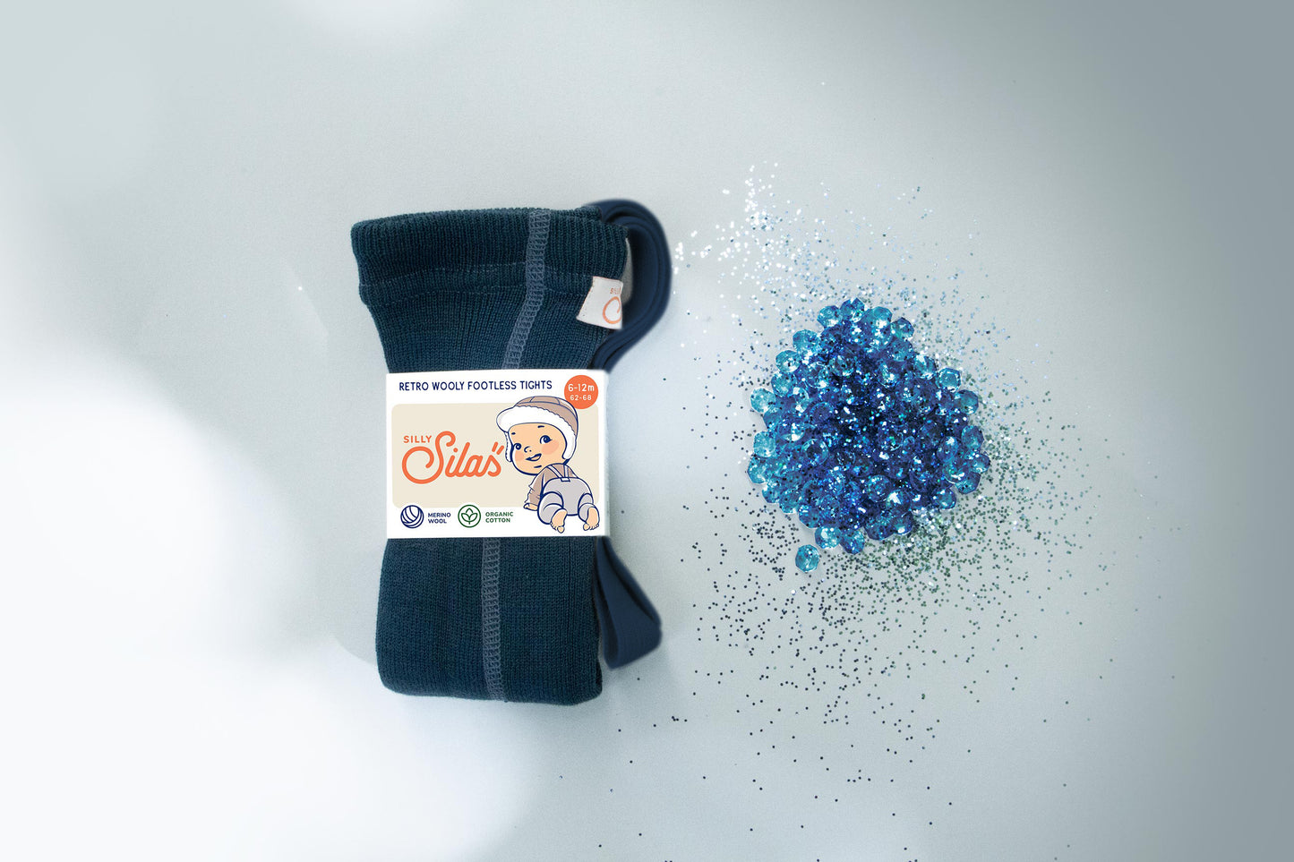 Strumpfhose Wooly Footless 'Blue Sapphire' - The Little One • Family.Concept.Store.