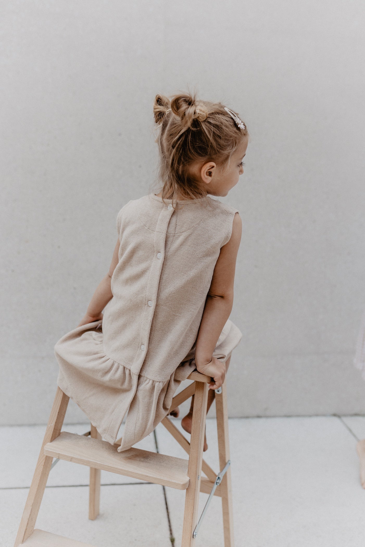 Kleid 'Flowers' aus Frottee 'Dusty Rose'
