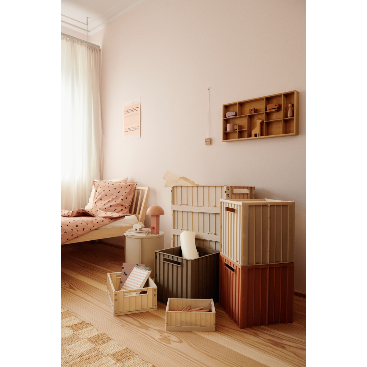 Aufbewahrungsbox Elijah mit Deckel 'Oat'