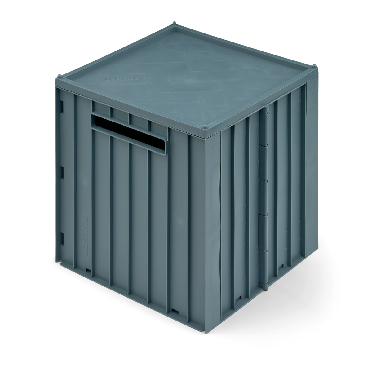 Aufbewahrungsbox Elijah mit Deckel 'Whale Blue'