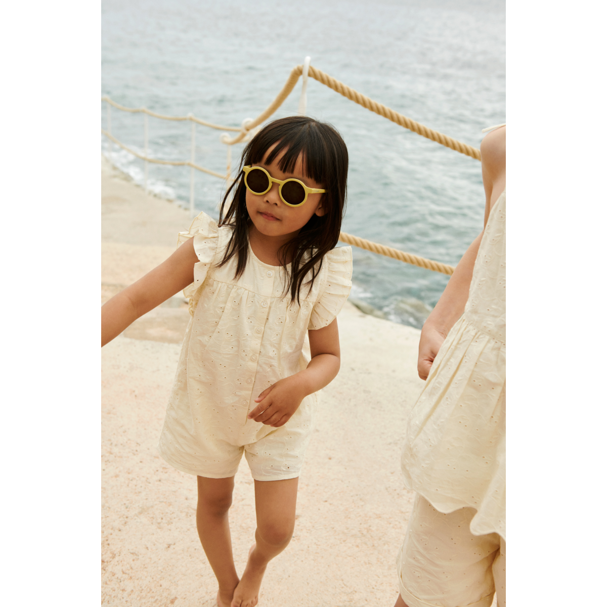 Jumpsuit mit Lochstickerei Holmfrid 'Cloud Cream'