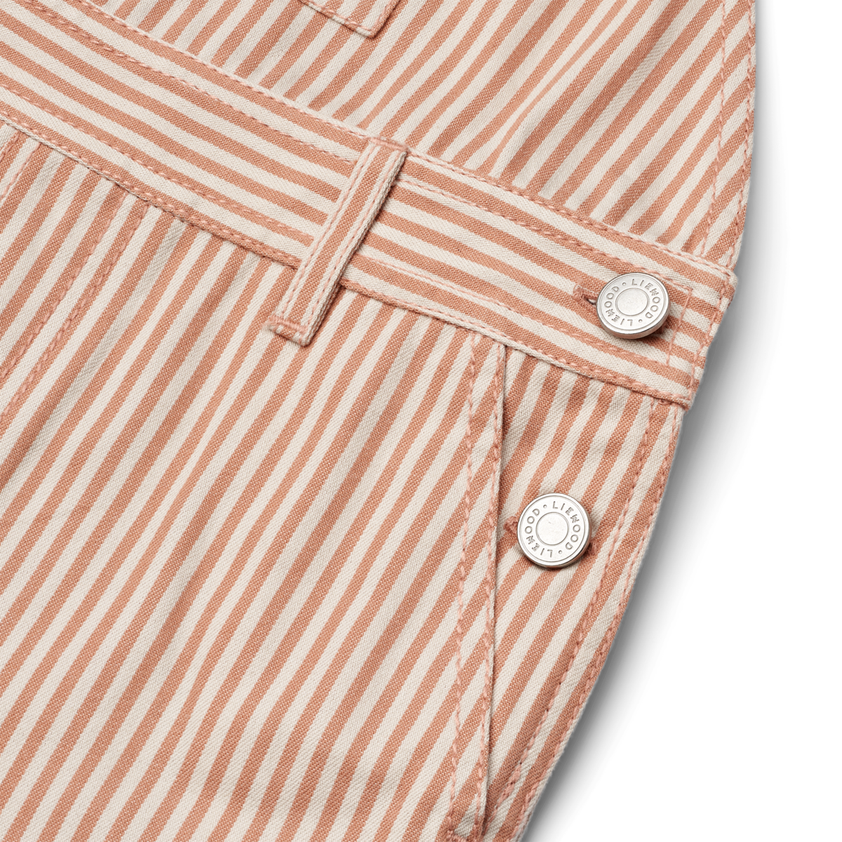 Gestreifte kurze Latzhose Venedict 'Tuscany Rose/Sandy'