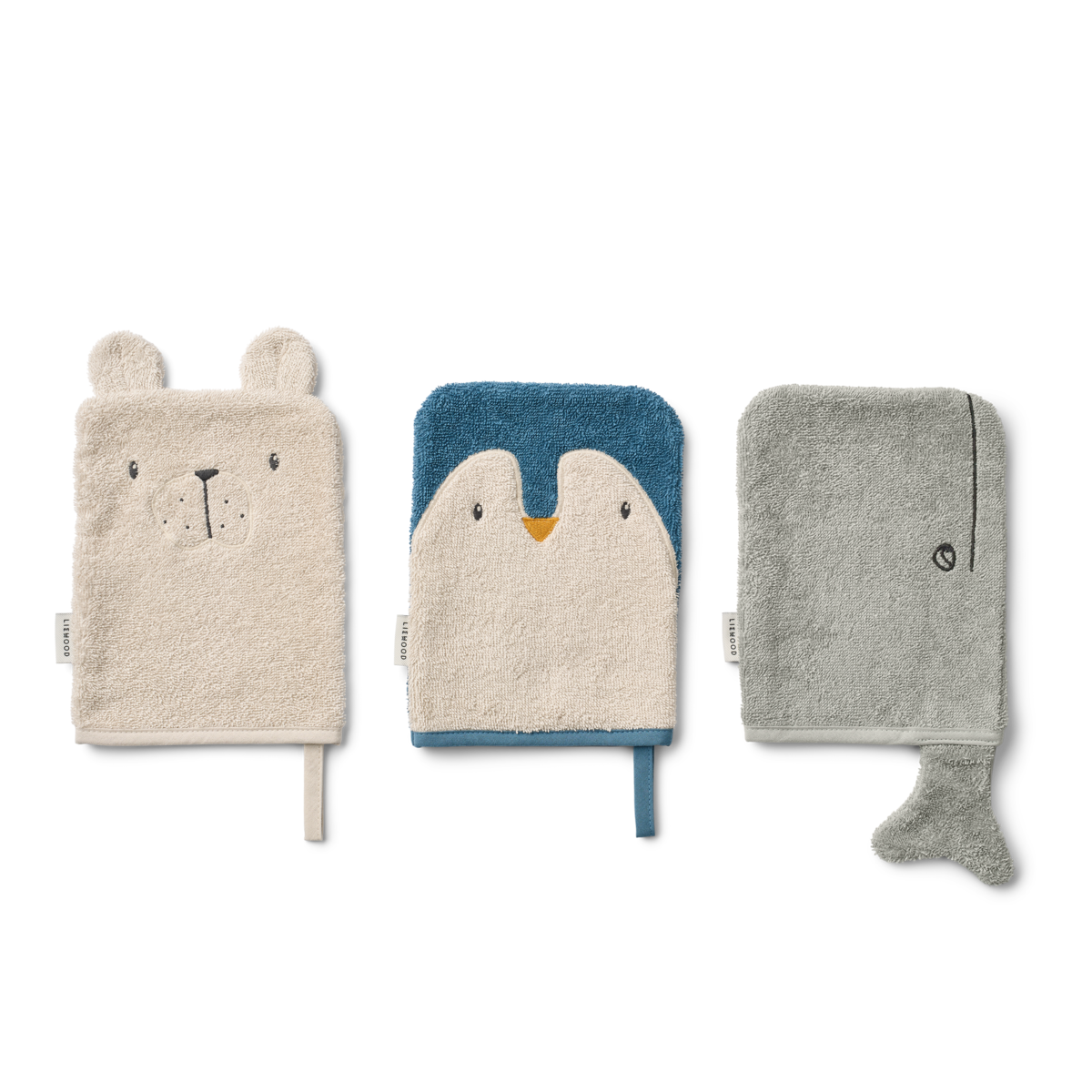 3er-Pack Waschlappen Sylvester 'Arctic Sea/Ocean View'