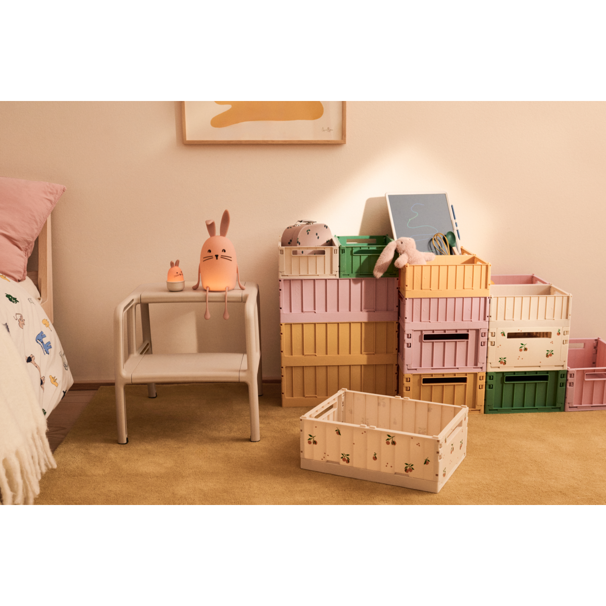 Aufbewahrungsbox Weston 2er-Set M 'Peach/Sea Shell'