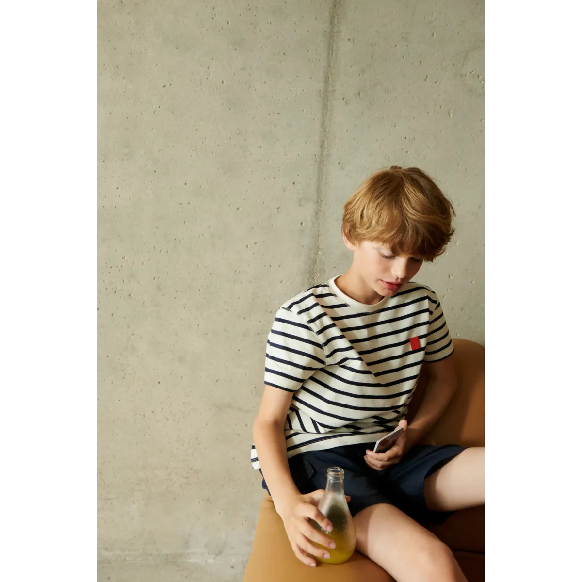 Stripe T-Shirt Sixten 'Classic Navy/Creme de la Creme'