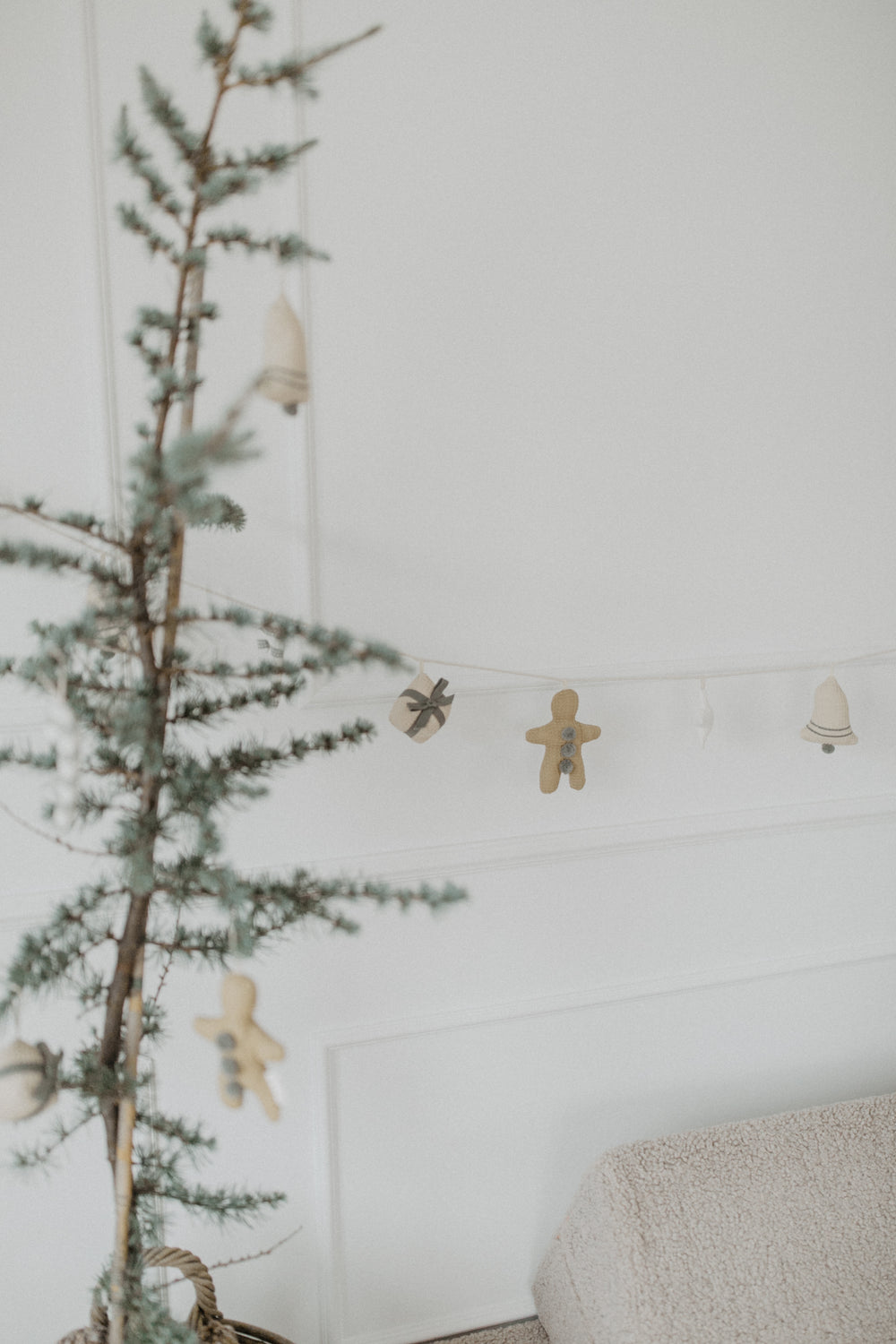 Baumschmuck 'Green Gingerbread Man, Start & Present'