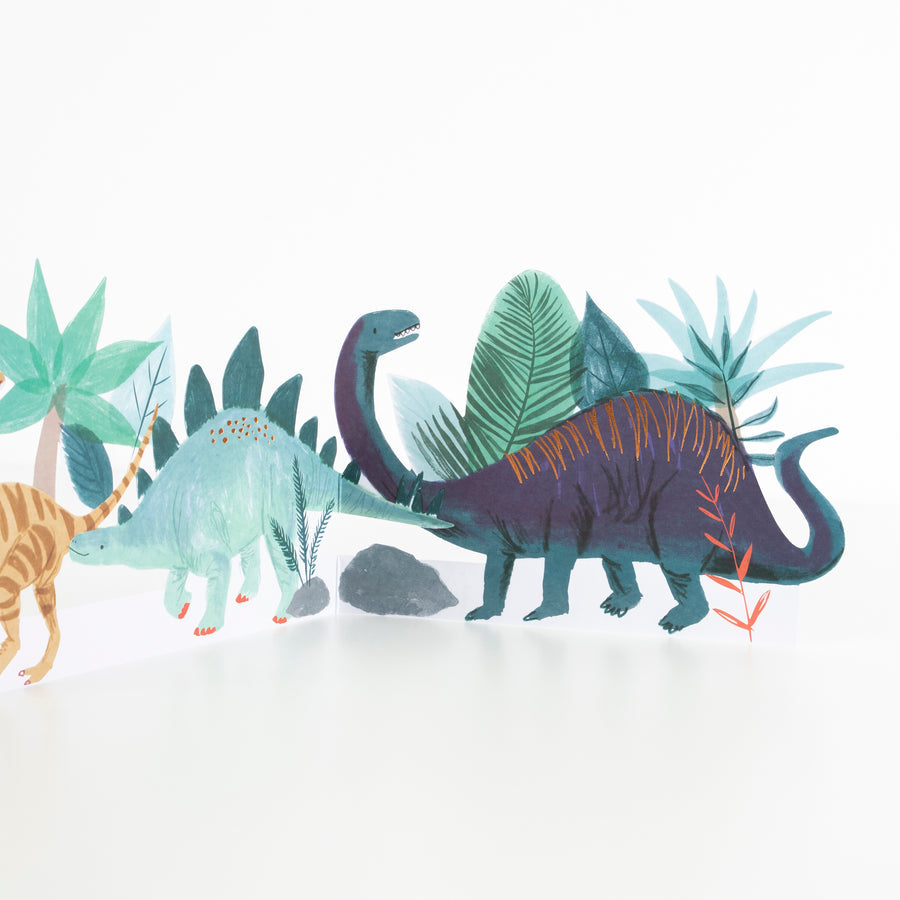 Geburtstagskarte Concertina 'Dinosaurs'