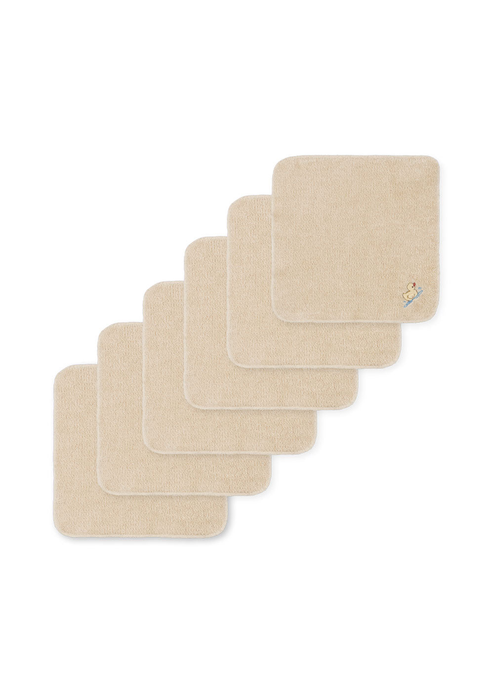 6er-Set Waschlappen Figo 'Antique White'