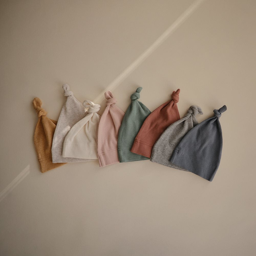 Ribbed Baby Beanie 'Ivory'