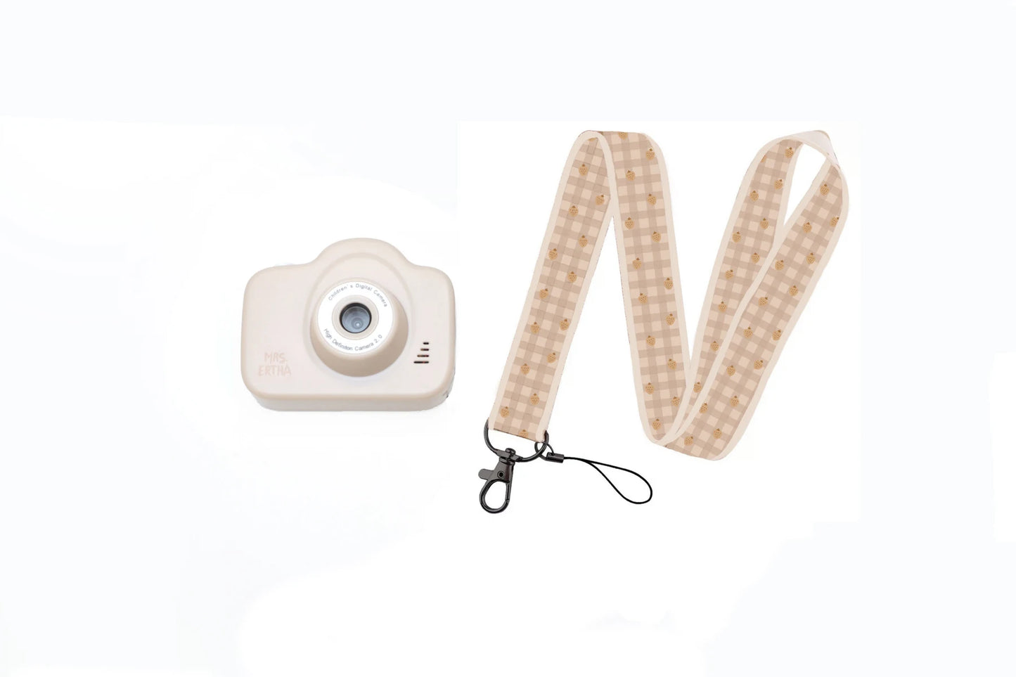 Kinderkamera Cam Cam 'Ivory Cute Strawberries String' - The Little One • Family.Concept.Store.