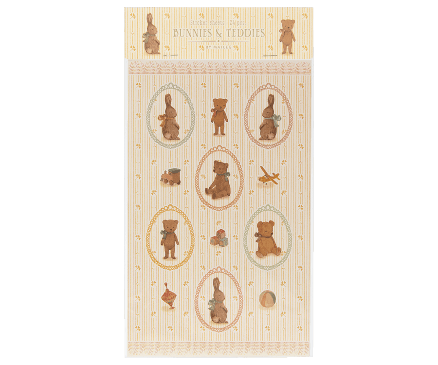 Stickerbogen 'Bunnies & Teddies' - The Little One • Family.Concept.Store.