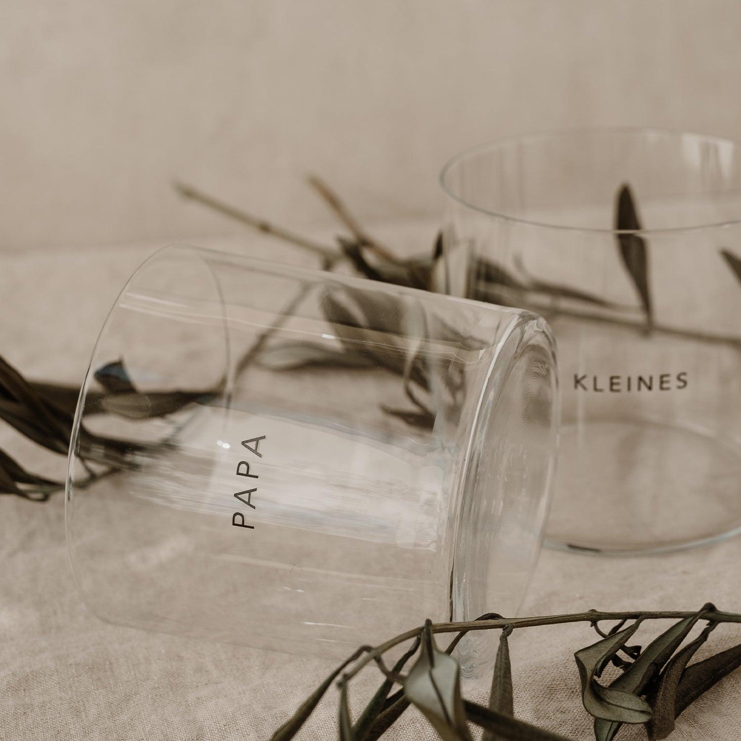 Trinkglas 2er Set 'Papa & Kleines' – The Little One • Family.Concept.Store