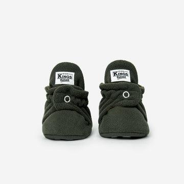 Fleece Booties 'Gripper'- Olive - The Little One • Family.Concept.Store.