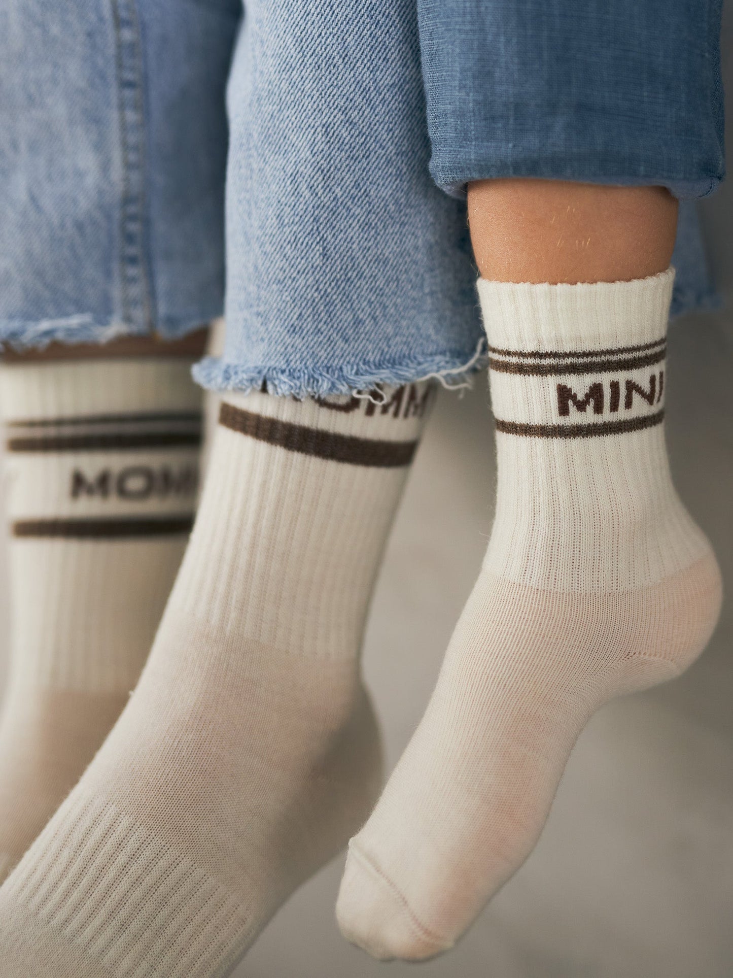 Wool socks MINI 'Coffeebrown'