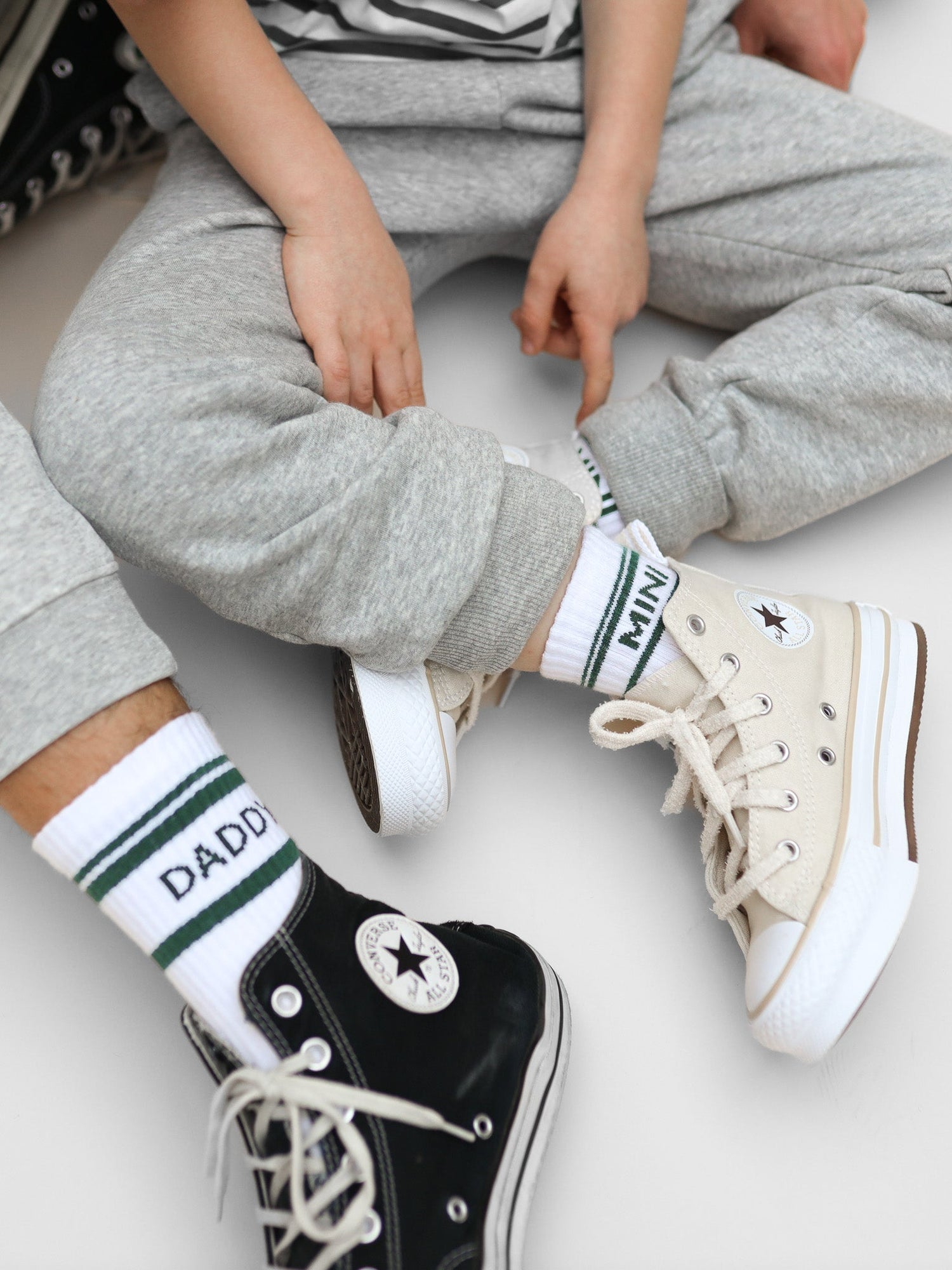 Daddy-Socken 'Striped Green' - The Little One • Family.Concept.Store. 