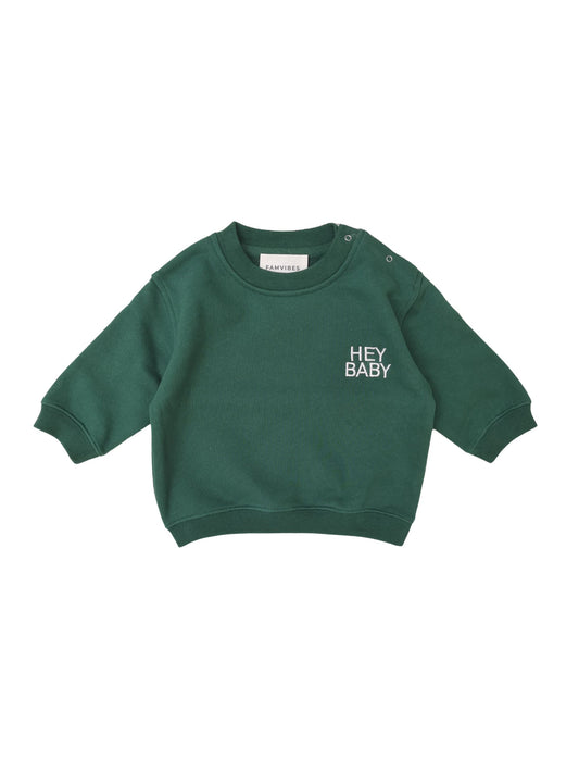 Sweatshirt HEY BABY  'Pinewoodgreen'
