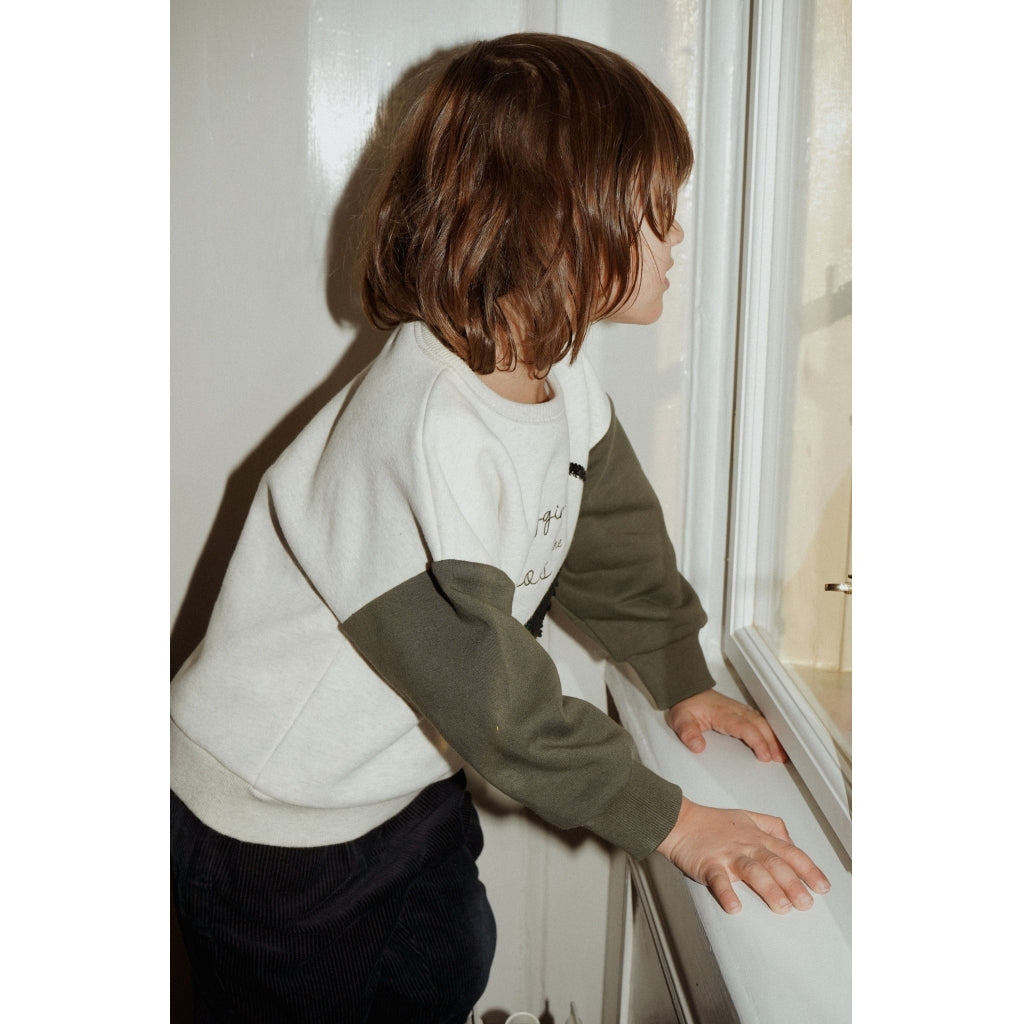 Sweatshirt mit Pailletten Lou 'Off White Melange' - The Little One • Family.Concept.Store. 