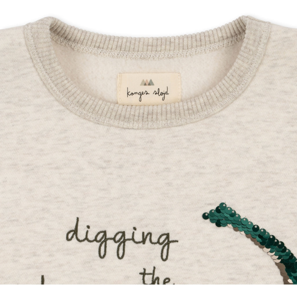 Sweatshirt mit Pailletten Lou 'Off White Melange' - The Little One • Family.Concept.Store. 