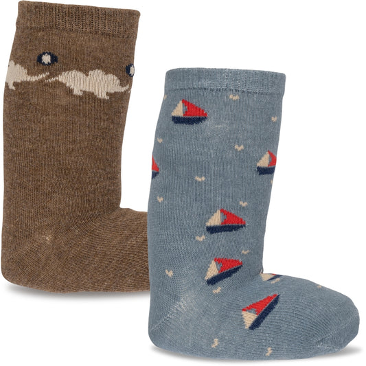 2er-Pack Lapis Socken 'Elephant/Boat' - The Little One • Family.Concept.Store.