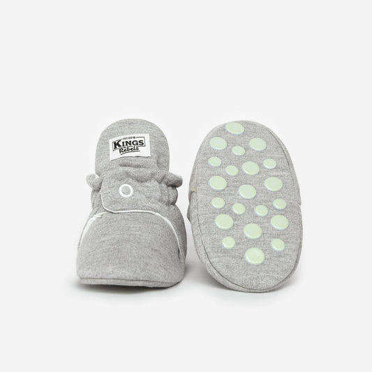 Cotton Booties 'Gripper'- Grey - The Little One • Family.Concept.Store. 