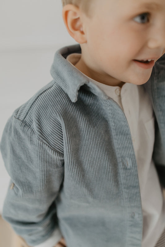 Cordhemd mit Brusttasche 'Blue' - The Little One • Family.Concept.Store. 