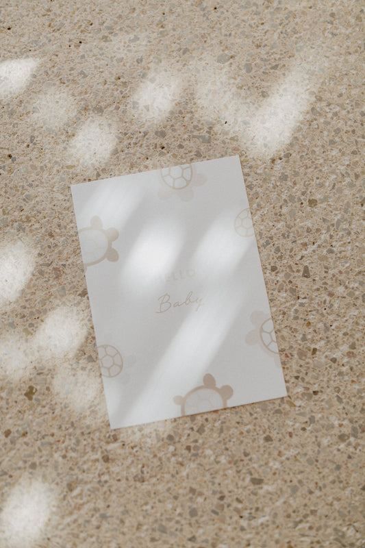 Grußkarte Schildkröte 'Hello Baby'