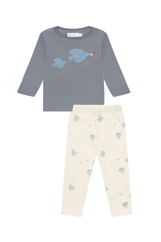Pyjama-Set aus Baumwolle 'Birds'