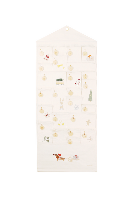 Advent calendar with hand-painted illustrations