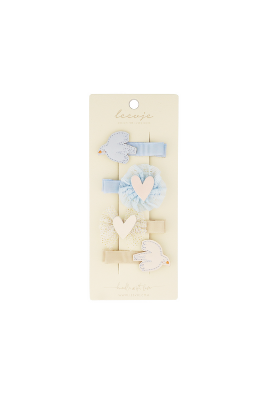 Haarspangen 'Bird and Heart Clips'