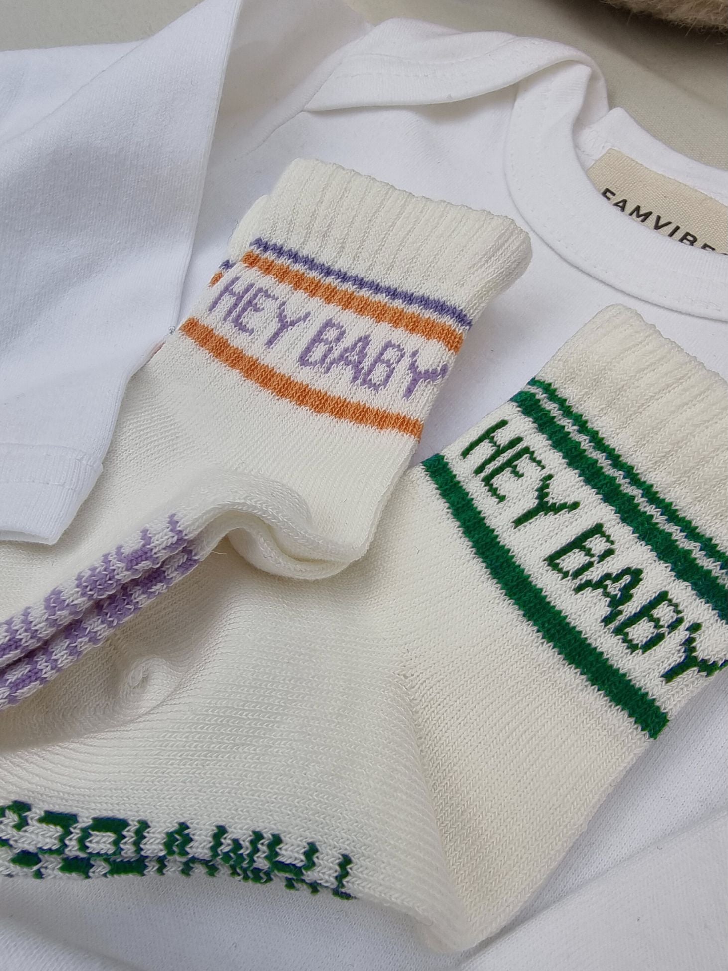 Socken HEY BABY 'Warmorange' - The Little One • Family.Concept.Store. 