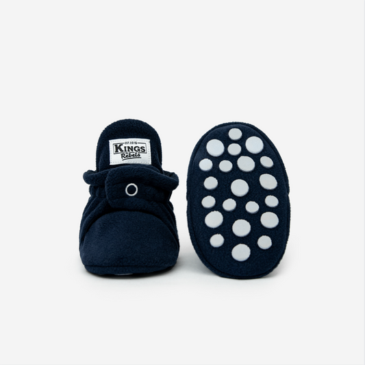 Fleece Booties 'Gripper'- Navy Blue - The Little One • Family.Concept.Store. 