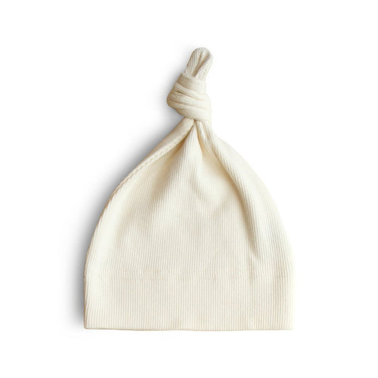 Ribbed Baby Beanie 'Ivory'