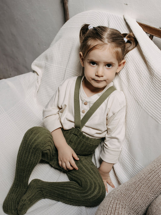 Strumpfhose Granny Teddy Footed 'Olive' - The Little One • Family.Concept.Store. 