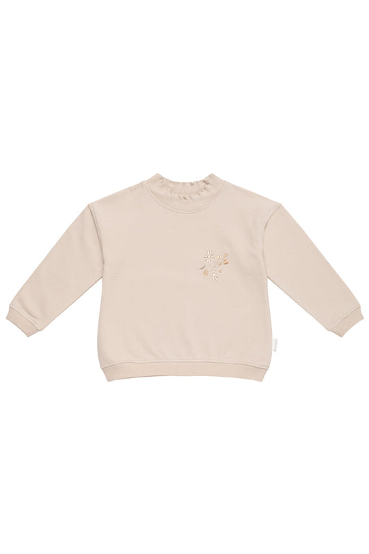 Oversized Sweatshirt mit Rüsche 'Powder Gray' - The Little One • Family.Concept.Store. 
