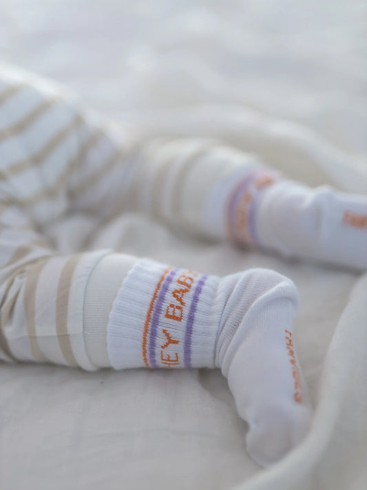 Socken HEY BABY 'Lavender/Orange'