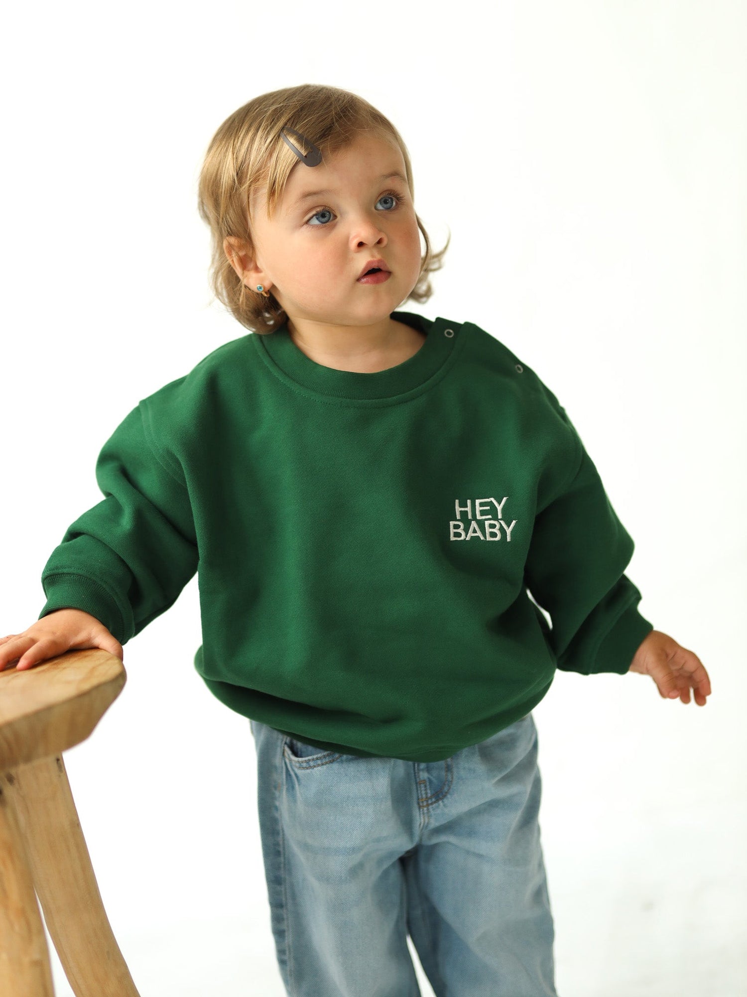 Sweatshirt HEY BABY 'Pinewoodgreen' - The Little One • Family.Concept.Store. 