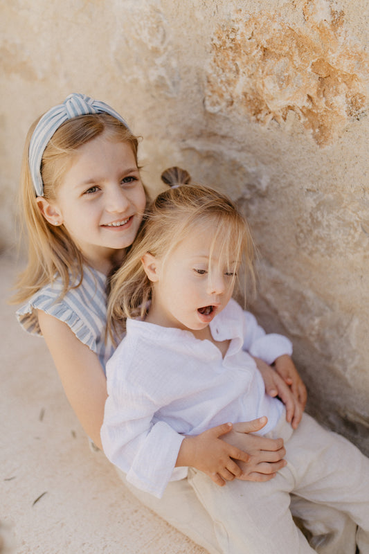 Haarreif 'Blue Stripes'