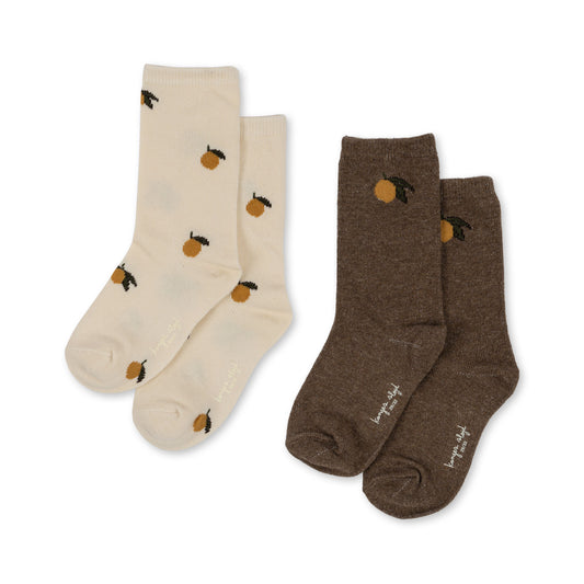 2er-Pack Jacquard Socken 'Lemon'
