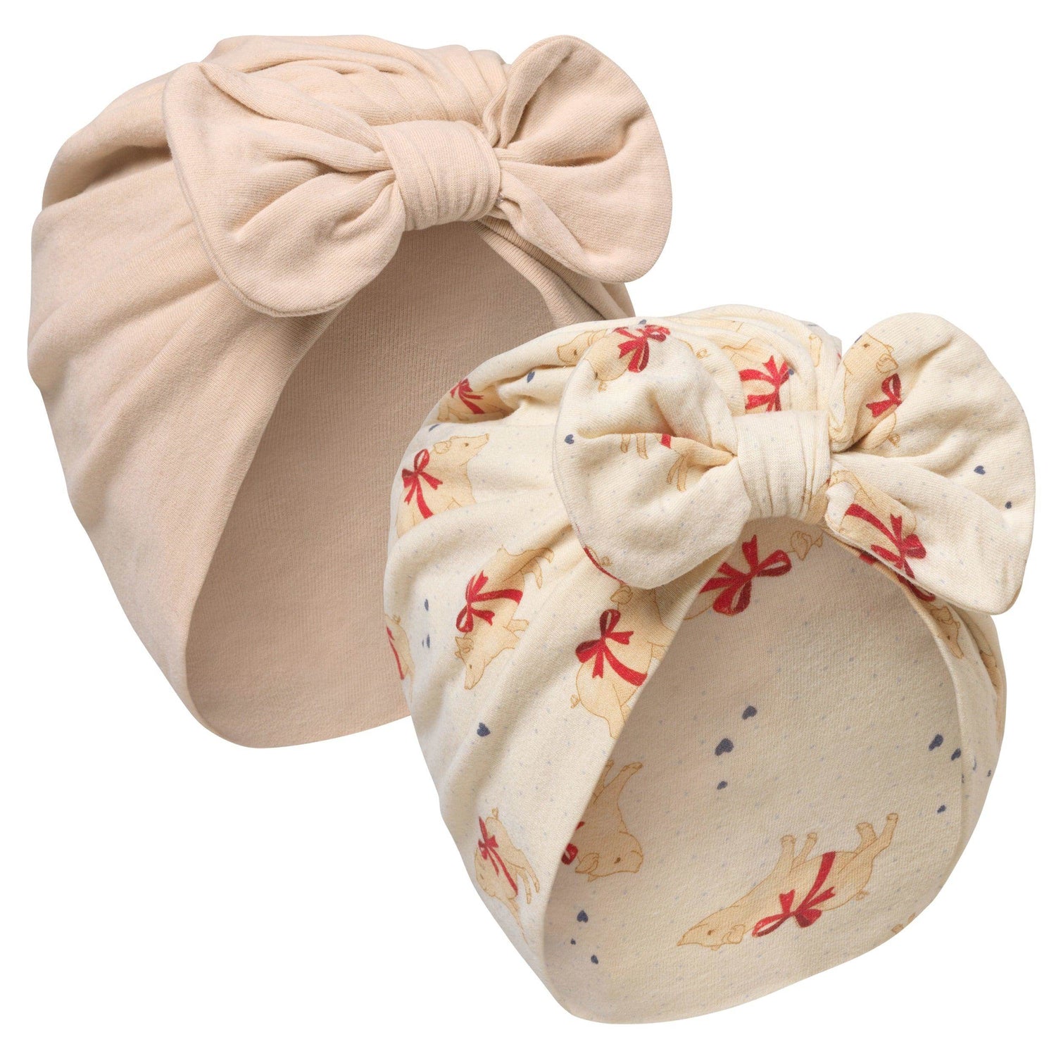 2er Set Basic Bambi Bonnet 'Marzipan/Sand' - The Little One • Family.Concept.Store. 