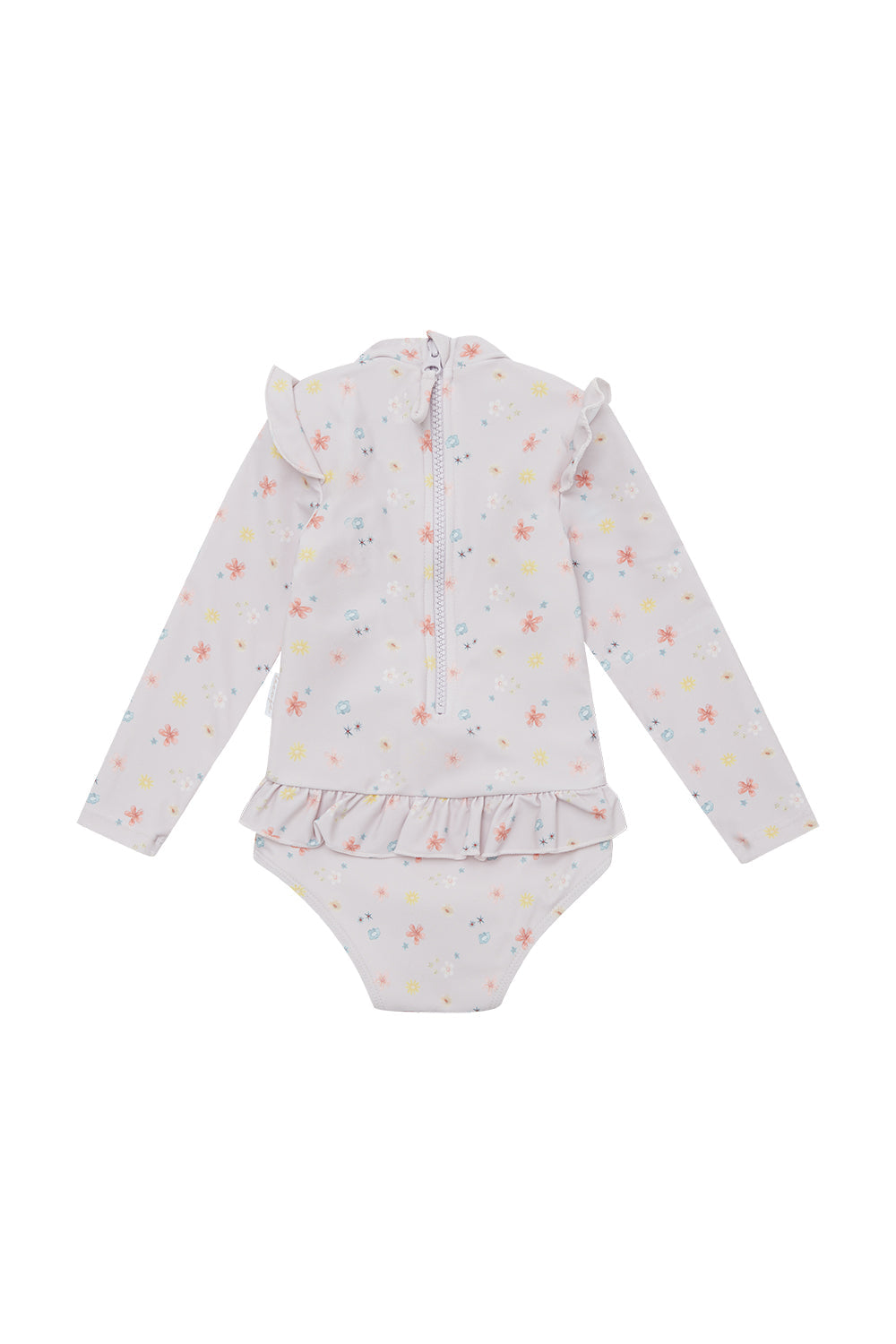 Langarm-Badeanzug 'Lavender Flowers'