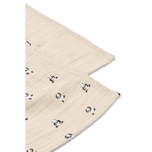 2er-Pack Musselintücher Lewis 'Mini Panda/Sandy Mix'