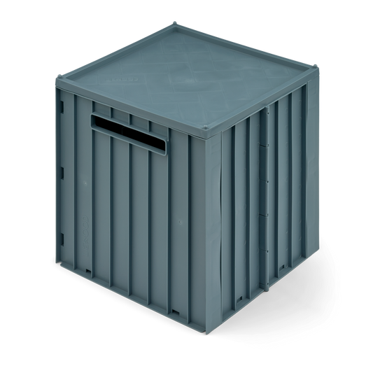 Aufbewahrungsbox Elijah mit Deckel 'Whale Blue'