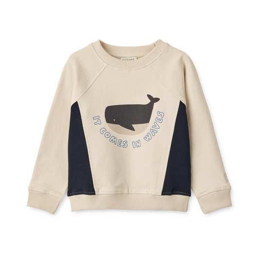 Sweatshirt Aude mit Print 'It Comes In Waves/Sandy'