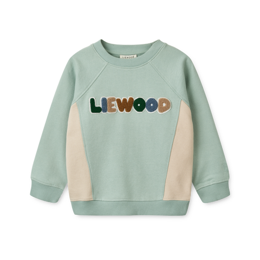 Sweatshirt Aude mit Print 'Ice Blue/ Sandy'