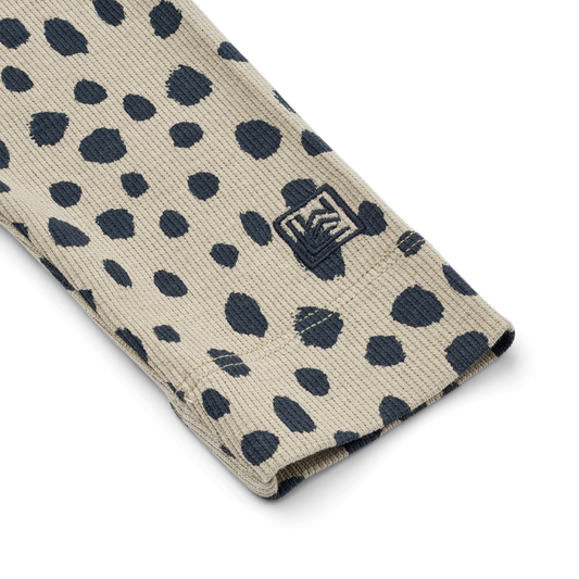 Leggings Marien aus Rippstrick 'Leo Spots/Mist'