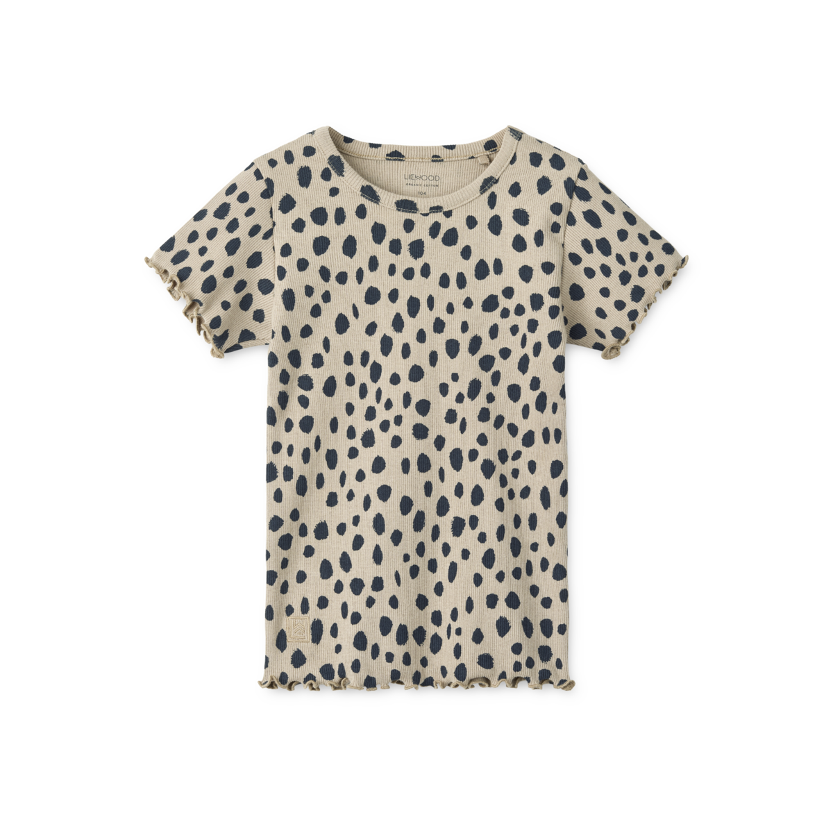 Geripptes T-Shirt Nieve 'Leo Spots/Mist'